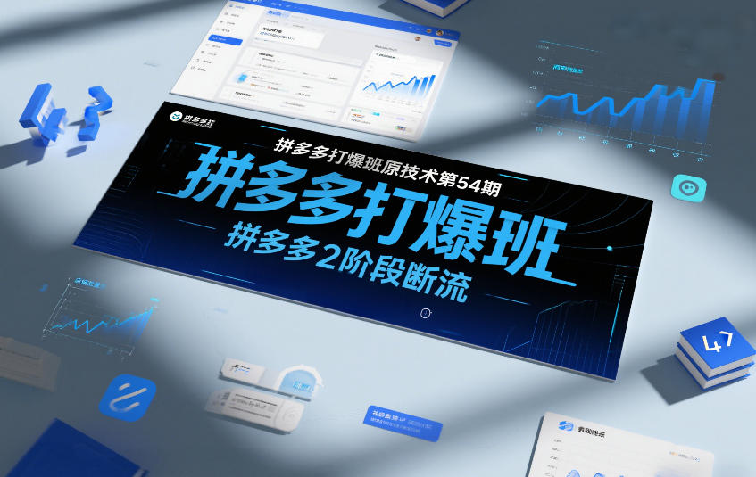 拼多多打爆班原创技术第54期，拼多多2阶段断流-猴哥VIP资源站