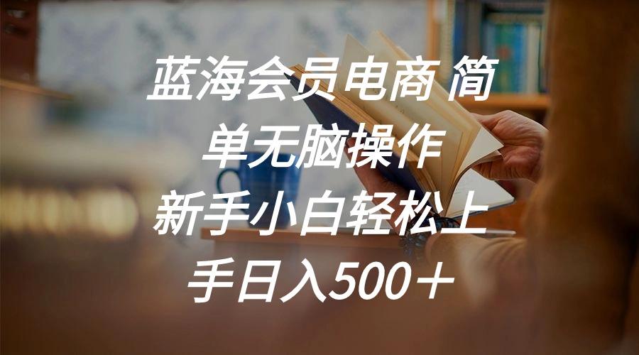 蓝海会员电商 简单无脑操作 新手小白轻松上手日入500+-猴哥VIP资源站