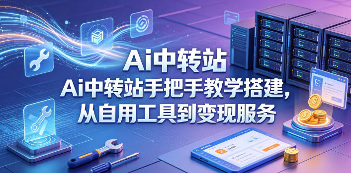 Ai中转站手把手教学搭建,从自用工具到变现服务-猴哥VIP资源站