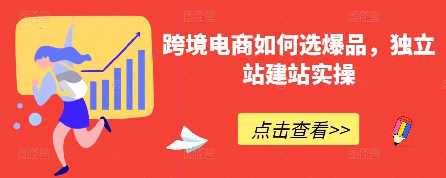 跨境电商如何选爆品，独立站建站实操-猴哥VIP资源站