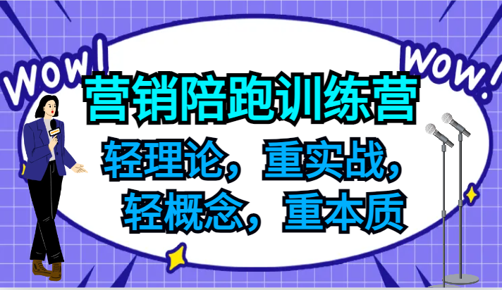 营销陪跑训练营，轻理论，重实战，轻概念，重本质，适合中小企业和初创企业的老板-猴哥VIP资源站