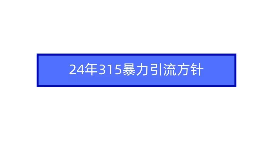 2024年自媒体爆款视频制作，快速涨粉暴力引流方针！-猴哥VIP资源站
