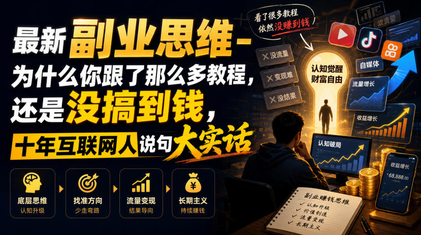 十年互联网人实话:左手做项目右手培训,两条腿走路才稳-猴哥项目网