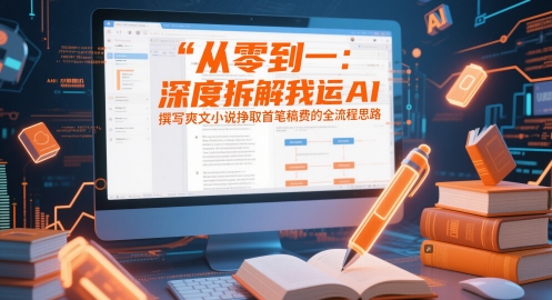 从零到一：深度拆解我运用AI撰写爽文小说挣取首笔稿费的全流程思路-猴哥VIP资源站