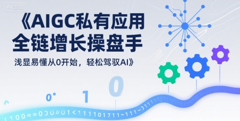 AIGC私有化应用全链增长操盘手，浅显易懂从0开始，轻松驾驭AI-猴哥VIP资源站