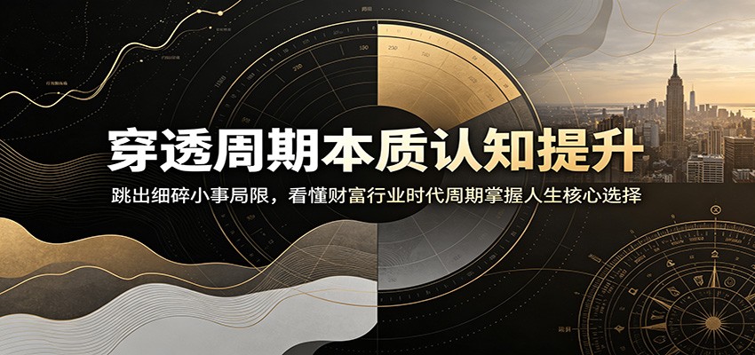 穿透周期本质认知提升:跳出细碎小事局限,看懂财富行业时代周期掌握人生核心选择-猴哥VIP资源站