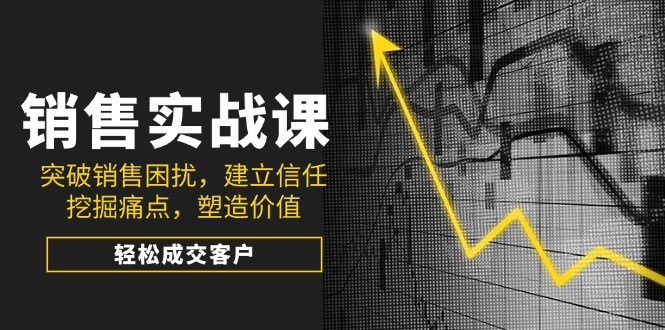 销售实战课,突破销售困扰,建立信任,挖掘痛点,塑造价值,轻松成交客户-猴哥VIP资源站