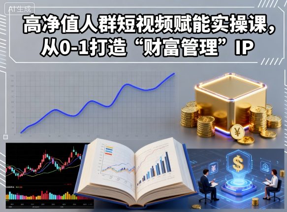 高净值人群短视频赋能实操课,从0-1打造“财富管理”IP-猴哥VIP资源站