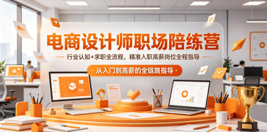 电商设计师职场陪练营，行业认知+求职全流程，精准入职高薪岗位全程指导-猴哥VIP资源站