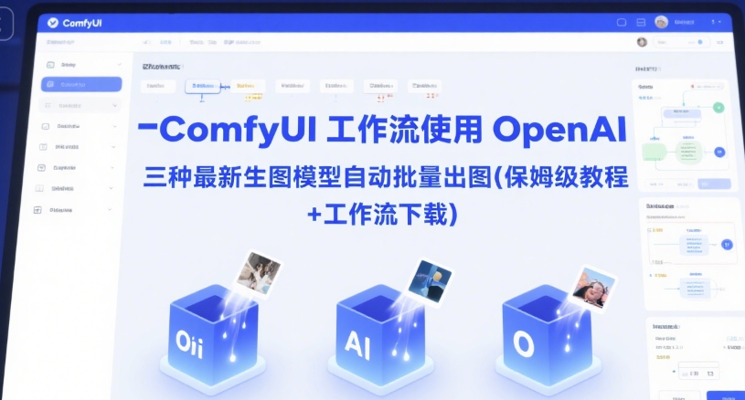 ComfyUI 工作流使用 OpenAI 三种最新生图模型自动批量出图(保姆级教程+工作流下载)-猴哥VIP资源站