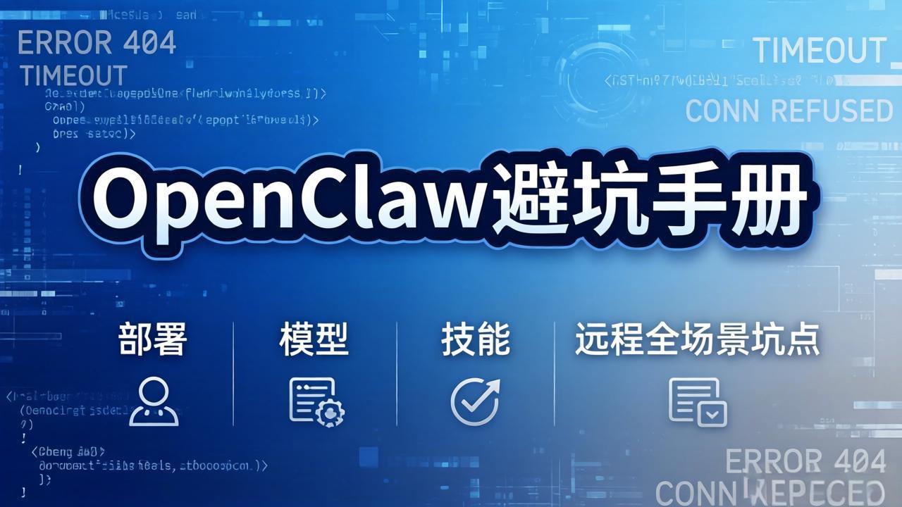 OpenClaw避坑手册：部署+模型+技能+远程全场景坑点，一次性给你说全，少走弯路-猴哥VIP资源站