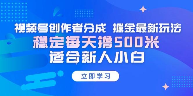 【蓝海项目】视频号创作者分成 掘金最新玩法 稳定每天撸500米 适合新人小白-猴哥VIP资源站