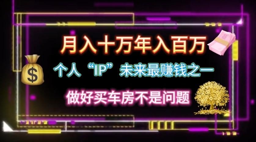 个人“ip”月入10w，年入100w-猴哥VIP资源站