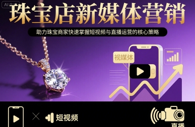 珠宝店新媒体营销，助力珠宝商家快速掌握短视频与直播运营的核心策略-猴哥VIP资源站