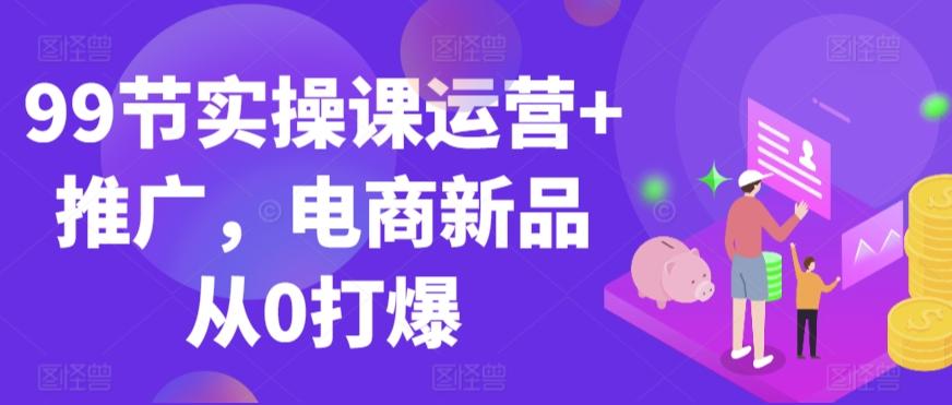 99节实操课运营+推广，电商新品从0打爆-猴哥VIP资源站