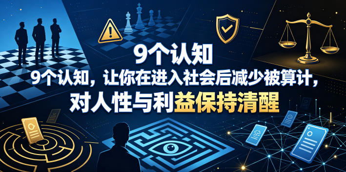 付费文章:9个认知,让你在进入社会后减少被算计,对人性与利益保持清醒-猴哥VIP资源站