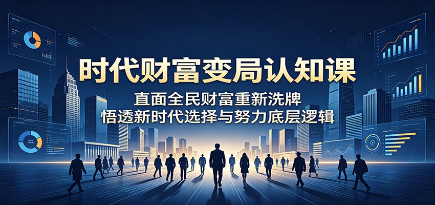 时代财富变局认知课：直面全民财富重新洗牌，悟透新时代选择与努力底层逻辑-猴哥VIP资源站