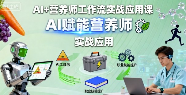 AI+营养师工作流实战应用课，AI赋能营养师-猴哥VIP资源站