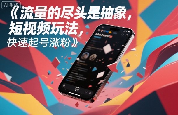 流量的尽头是抽象,抽象新奇特短视频玩法,快速起号涨粉