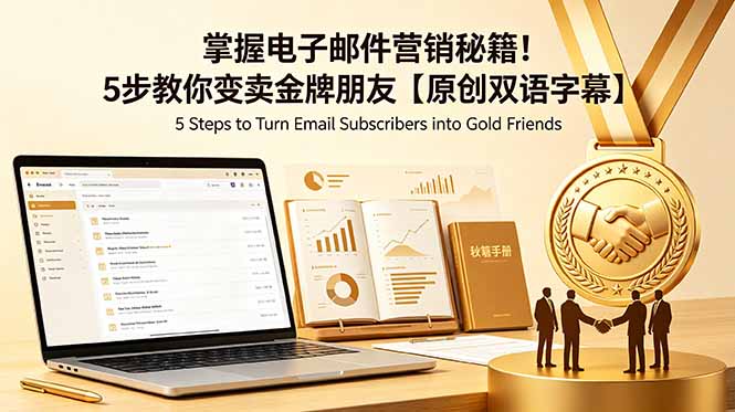 掌握电子邮件营销秘籍!5步教你变卖金牌朋友【原创双语字幕】-猴哥VIP资源站