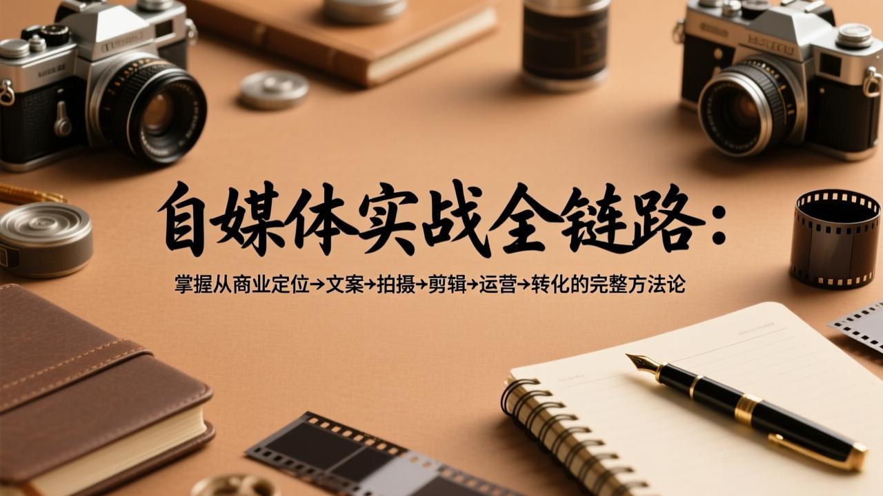 自媒体实战全链路：掌握从商业定位→文案→拍摄→剪辑→运营→转化的完整方法论-猴哥VIP资源站