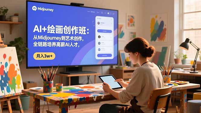 AI+绘画创作班：从Midjourney到艺术创作，全链路培养高薪AI人才，月入3w+-猴哥VIP资源站