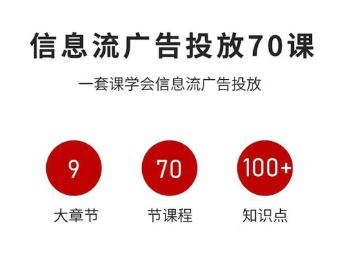信息流广告投放实战70课,一套课学会信息流广告投放,迄今为止,最系统化教程-猴哥VIP资源站