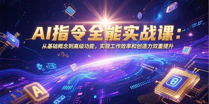 AI指令全能实战课：从基础概念到高级功能，实现工作效率和创造力双重提升-猴哥VIP资源站