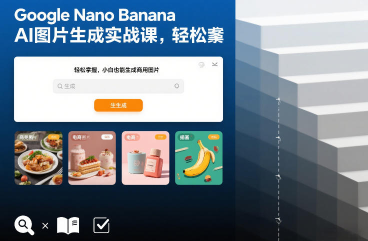 Google Nano Banana AI图片生成实战课，轻松掌握，小白也能生成商用图片-猴哥VIP资源站