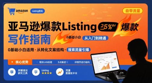 亚马逊爆款Listing写作方法,亚马逊0基础小白也能写爆款自带流量的Listing