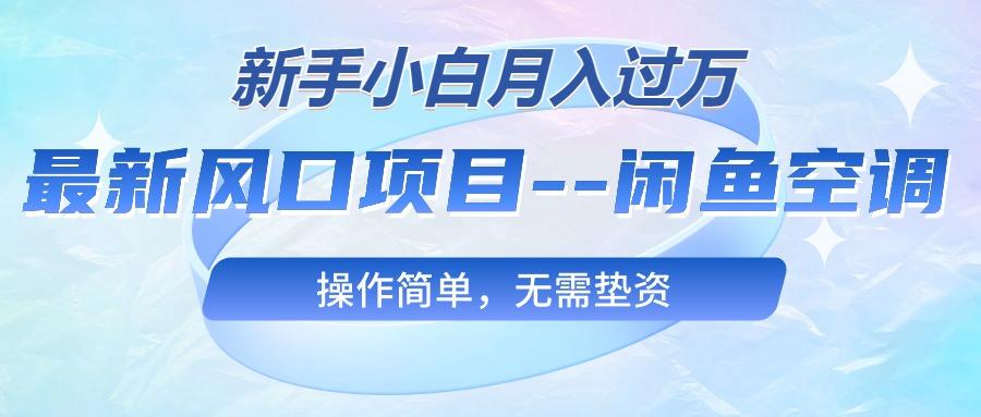 最新风口项目—闲鱼空调，新手小白月入过万，操作简单，无需垫资-猴哥VIP资源站