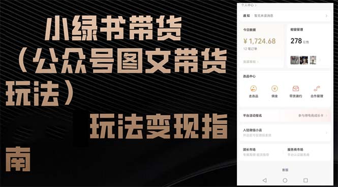 小绿书带货(公众号图文带货玩法-猴哥VIP资源站