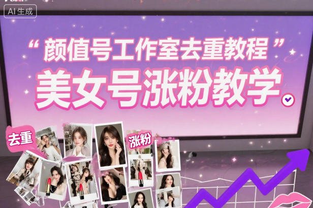 颜值号工作室去重教程，美女号涨粉教学-猴哥VIP资源站