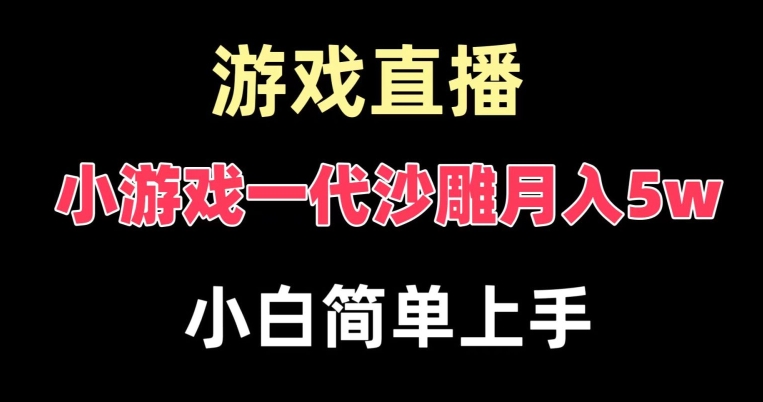 玩小游戏一代沙雕月入5w，爆裂变现，快速拿结果，高级保姆式教学【揭秘】-猴哥VIP资源站