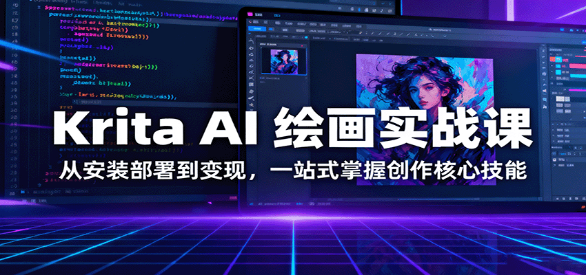 Krita AI 绘画实战课:从安装部署到变现,一站式掌握创作核心技能-猴哥VIP资源站