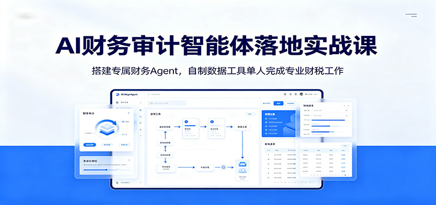 AI财务审计智能体落地实战课:搭建专属财务Agent,自制数据工具单人完成专业财税工作-猴哥VIP资源站