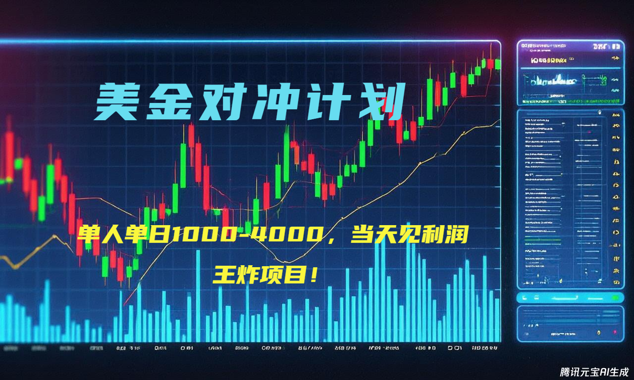 2025年最暴力项目“美金先登计划”最新最强对冲战法，每日实际收益1K-4K-猴哥VIP资源站
