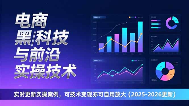 电商黑科技与前沿实操技术：实时更新实操案例，可技术变现亦可自用放大(2026更新-猴哥VIP资源站