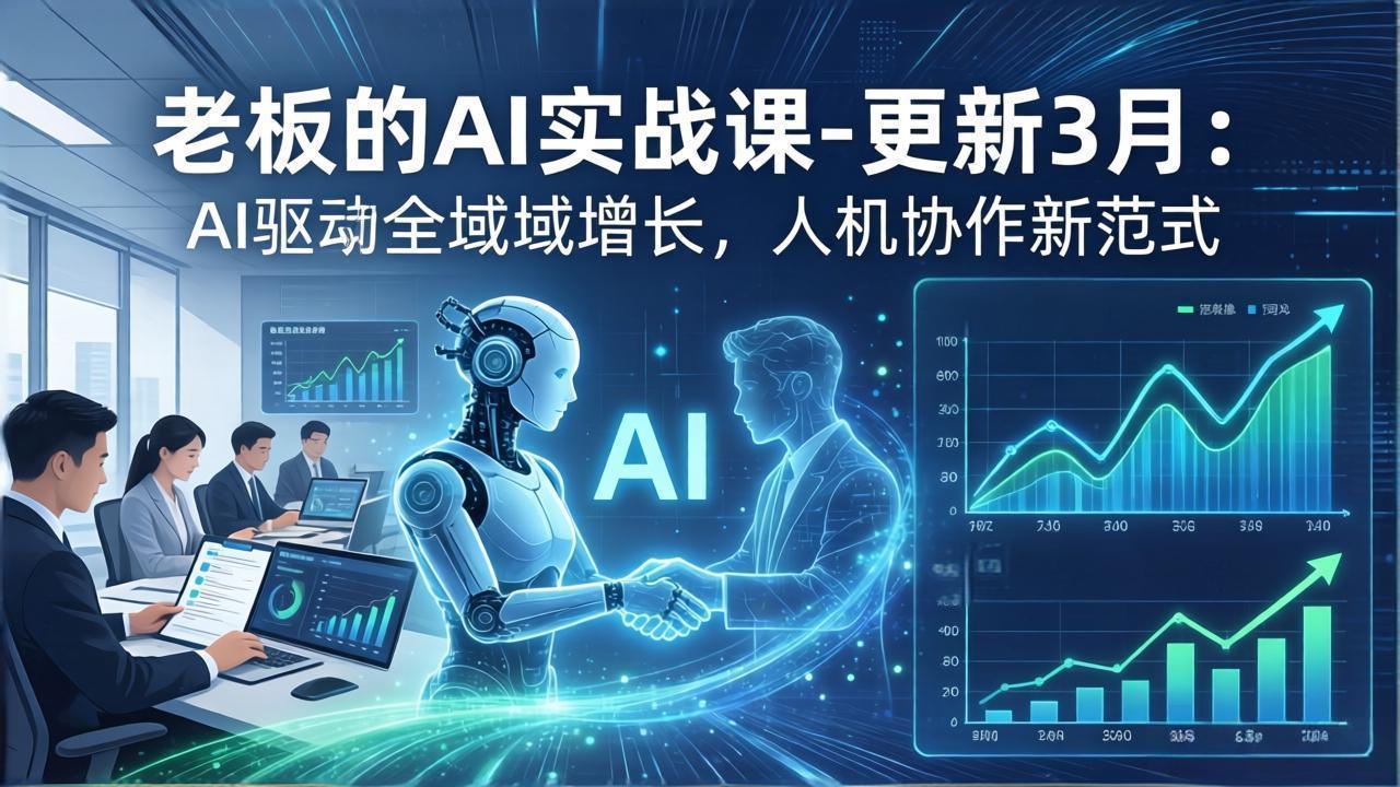 老板的AI实战课-更新3月：AI驱动全域增长，人机协作新范式，用AI提高企业效率、利润与竞争力-猴哥VIP资源站