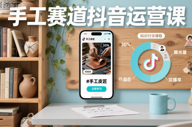手工赛道抖音运营课,手工赛道流量运营-猴哥VIP资源站