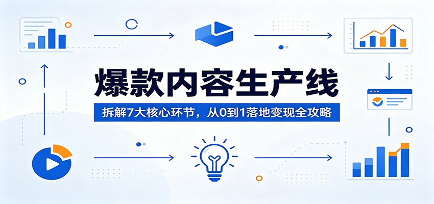 爆款内容生产线：拆解7大核心环节，从0到1落地变现全攻略-猴哥VIP资源站