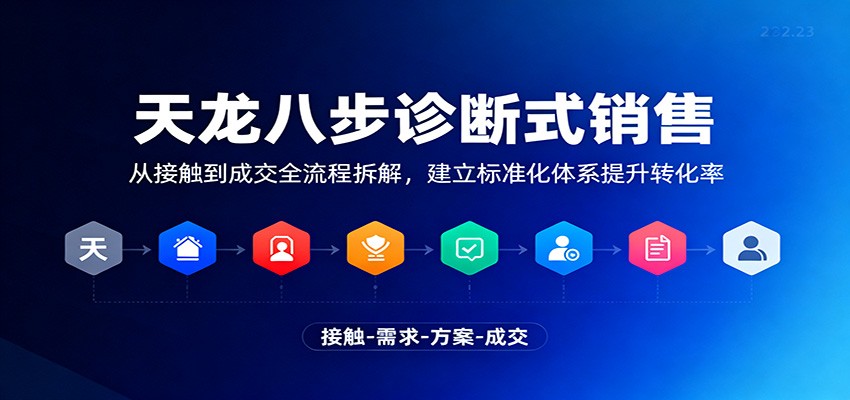 天龙八步诊断式销售,从接触到成交全流程拆解,建立标准化体系提升转化率-猴哥VIP资源站