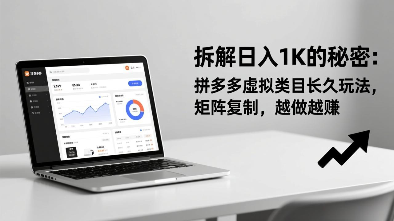 拆解日入 1K 的秘密：拼多多虚拟类目长久玩法，矩阵复制，越做越赚-猴哥VIP资源站