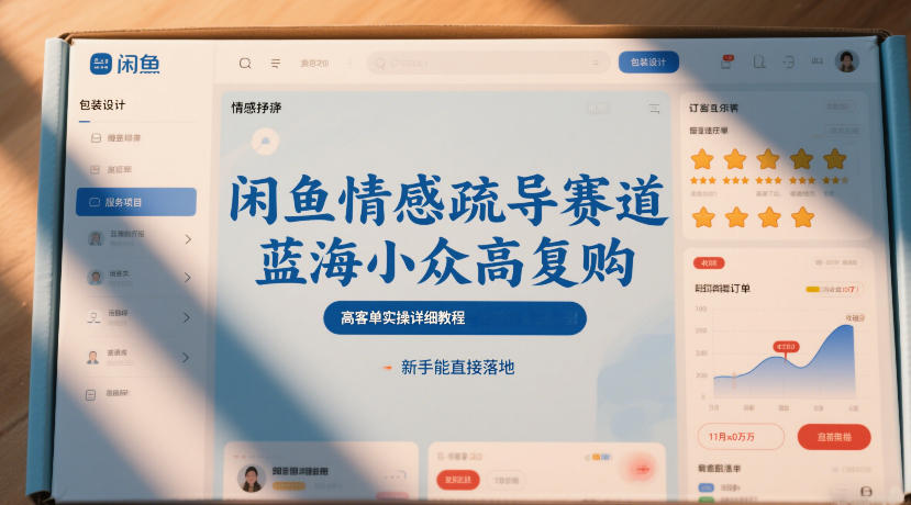 闲鱼情感疏导赛道,蓝海小众高复购,高客单实操详细教程,新手能直接落地-猴哥VIP资源站