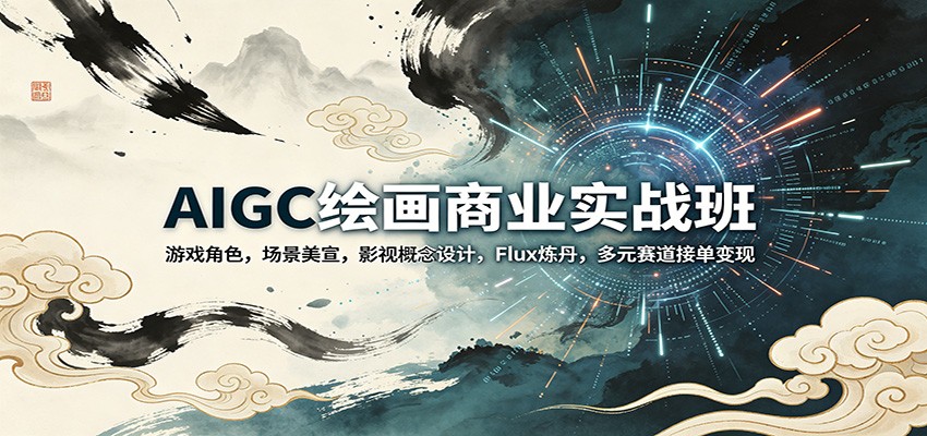 AIGC绘画商业实战班:游戏角色,场景美宣,影视概念设计,Flux炼丹,多元赛道接单变现-猴哥VIP资源站