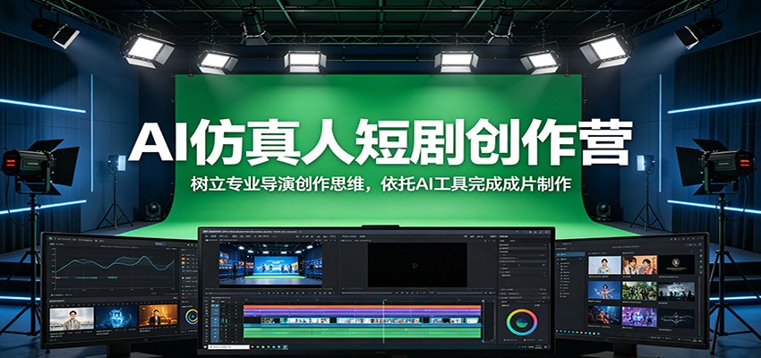 AI仿真人短剧创作营:树立专业导演创作思维,依托AI工具完成成片制作-猴哥VIP资源站