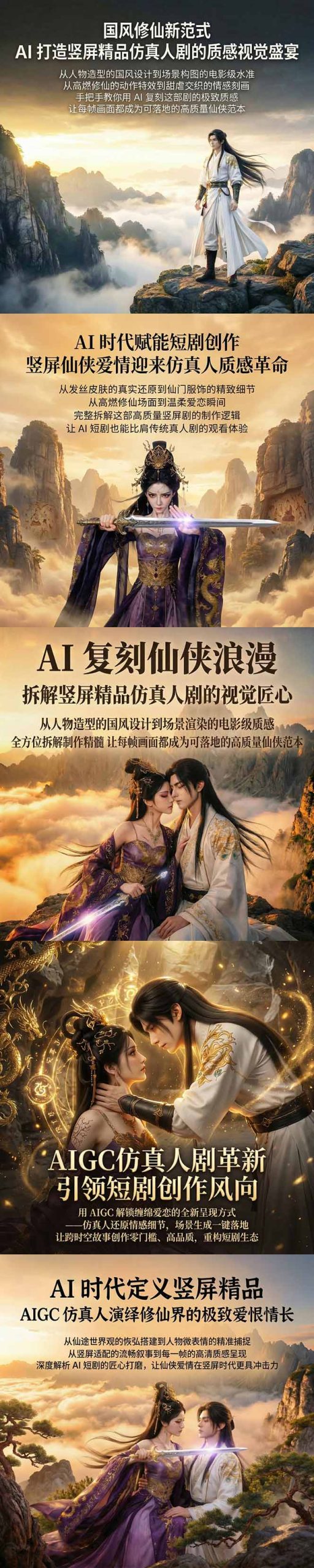 AIGC 仿真人短剧创作革新，解锁仙侠爱恋全新呈现，一键出高质场景，零门槛打造爆款剧集-猴哥VIP资源站