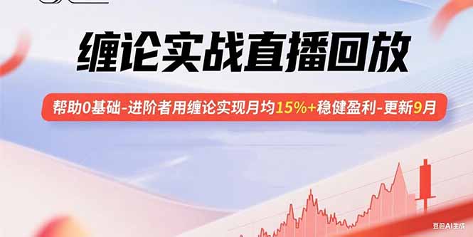 缠论实战直播回放:帮助0基础-进阶者用缠论实现月均15%+稳健盈利-更新9月-猴哥VIP资源站