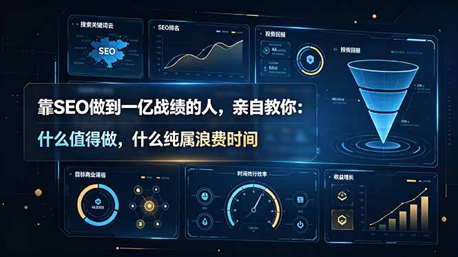 靠SEO做到一亿战绩的人,亲自教你:什么值得做,什么纯属浪费时间【原创双语字幕】-猴哥VIP资源站