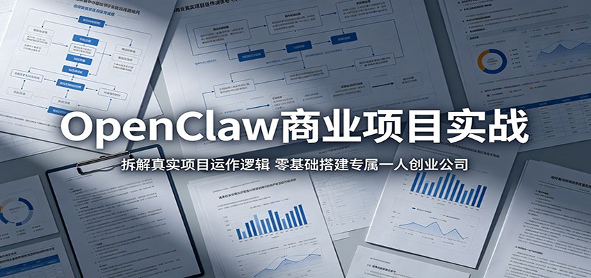 OpenClaw商业项目实战：拆解真实项目运作逻辑，零基础搭建专属一人创业公司-猴哥VIP资源站